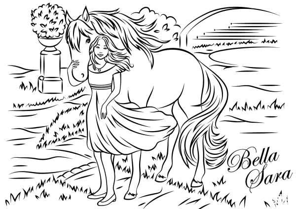 Bella Sara from Sunflower coloring page image