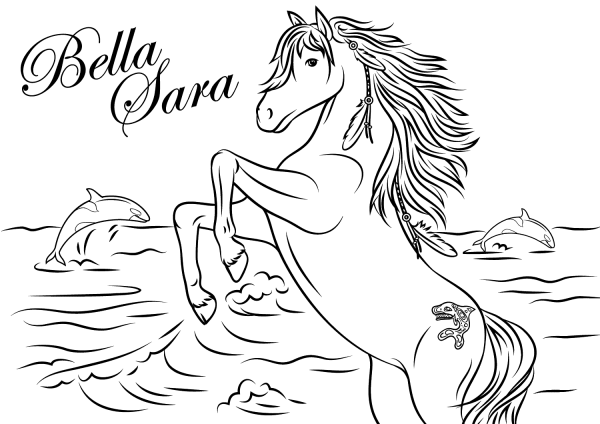 Bella Sara Native Lights coloring page image