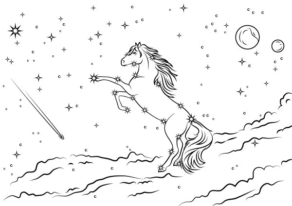 Bella Sara Starlights coloring page image