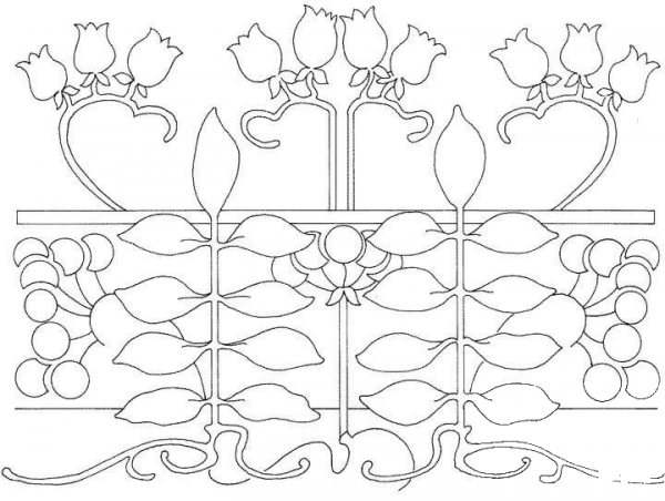Bellflower Pattern  coloring page image