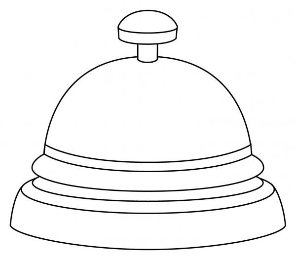 Bellhop Bell Emoji coloring page image