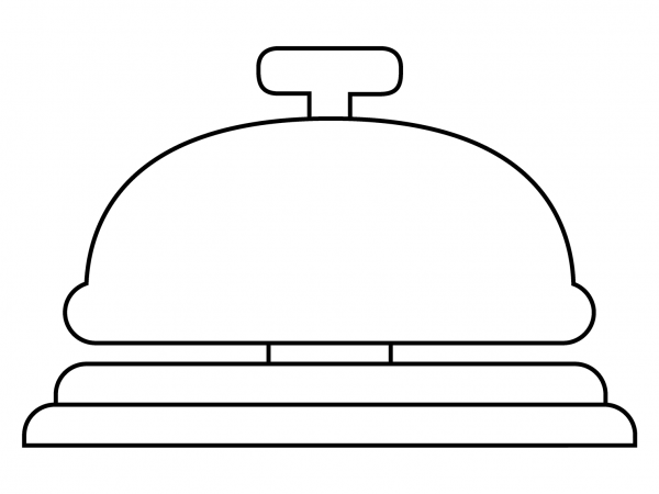 Bellhop Bell Emoji coloring page image