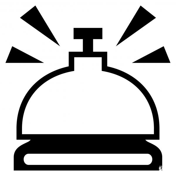 Bellhop Bell Emoji coloring page image