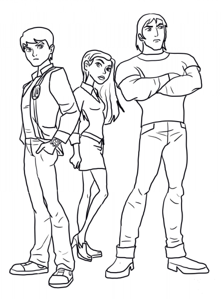 Ben 10 Alien Force coloring page image