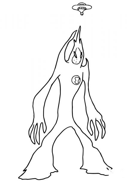 Ben 10 Alien Force Goop coloring page image