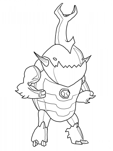 Ben 10 Eatle coloring page image