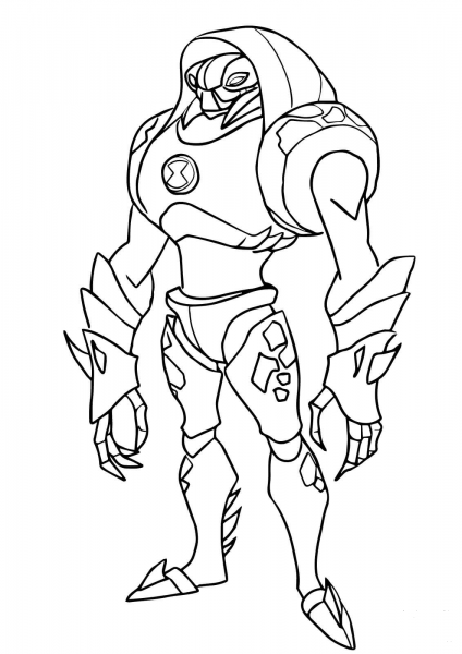Ben 10 Water Hazard coloring page image