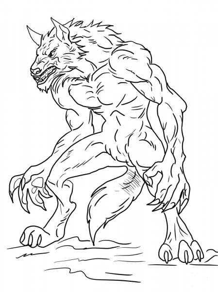 Ben 10 Werewolf coloring page image
