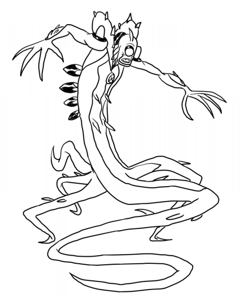 Ben 10 Wildvine coloring page image