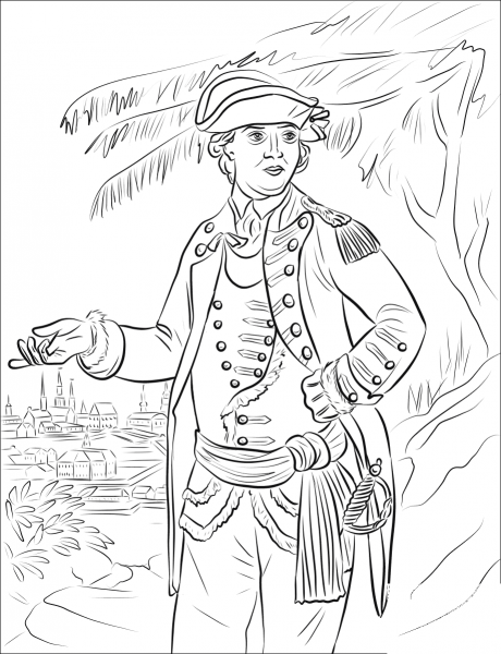 Benedict Arnold coloring page image