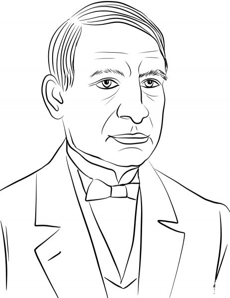 Benito JuÃ¡rez coloring page image
