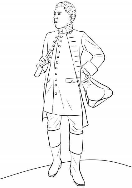 Benjamin Banneker coloring page image