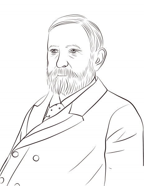 Benjamin Harrison coloring page image