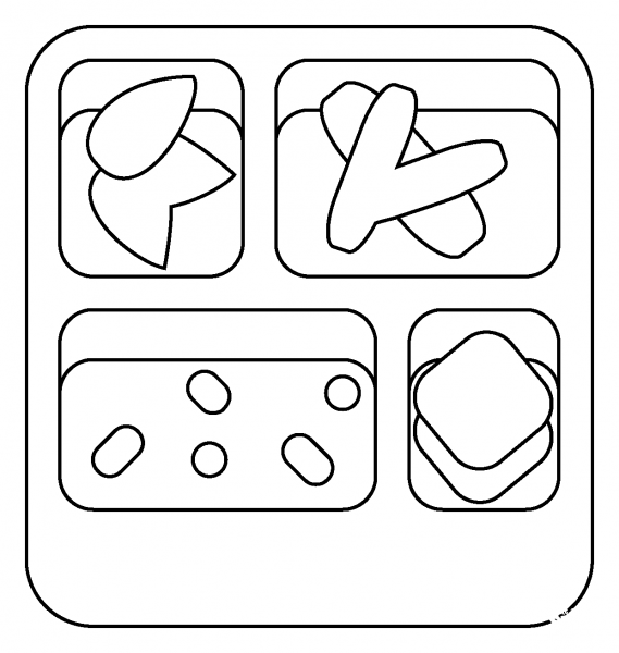Bento Box Emoji coloring page image