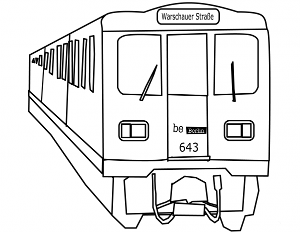 Berlin Train coloring page image