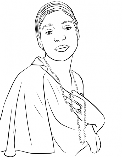 Bessie Smith coloring page image