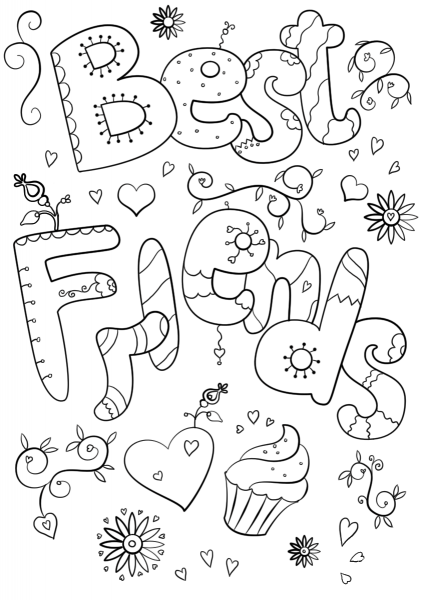 Best Freinds coloring page image
