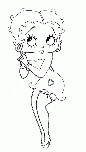 Betty Boop  coloring page image
