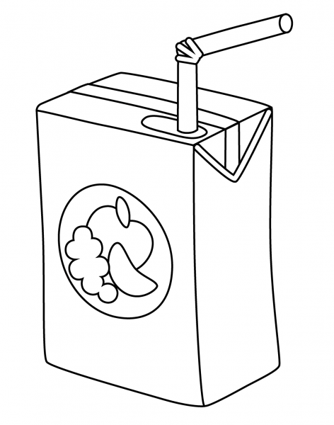 Beverage Box Emoji coloring page image