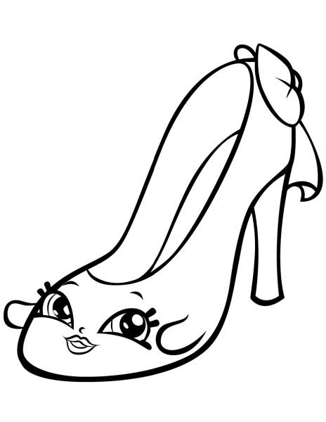 Beverley Heels Shopkin coloring page image