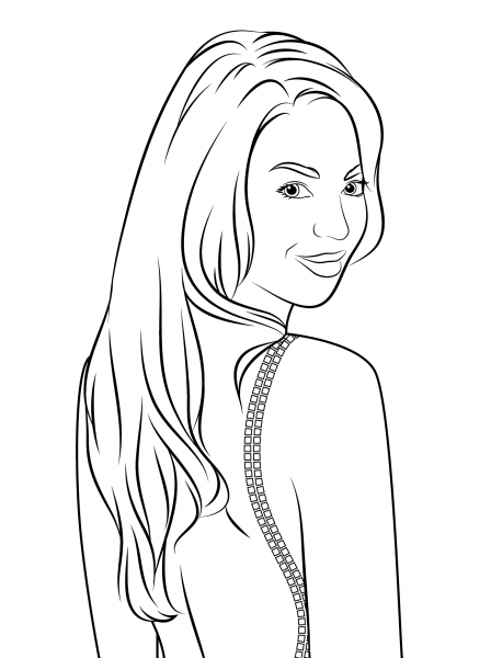 Beyonce coloring page image