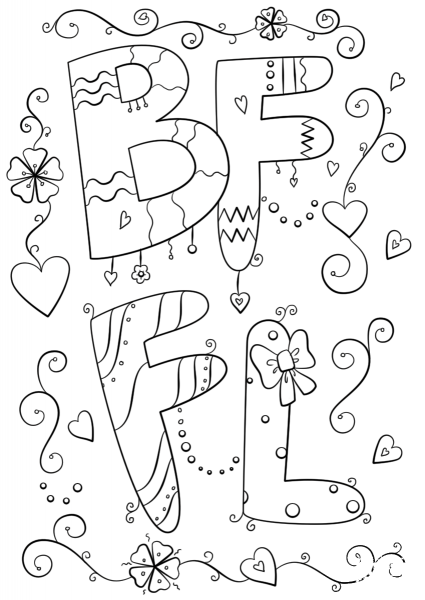 Bffl coloring page image