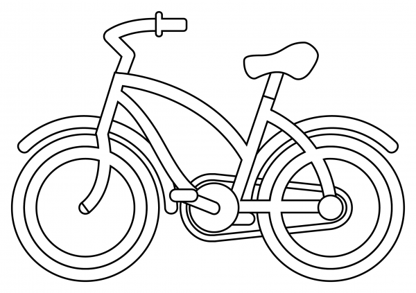 Bicycle coloring page image