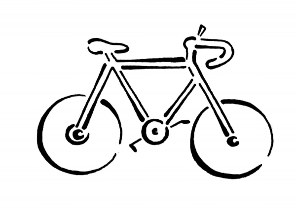 Bicycle  coloring page image