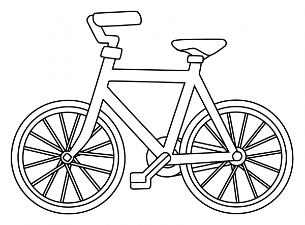 Bicycle Emoji coloring page image