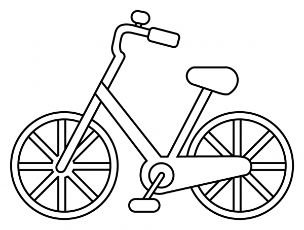 Bicycle Emoji coloring page image