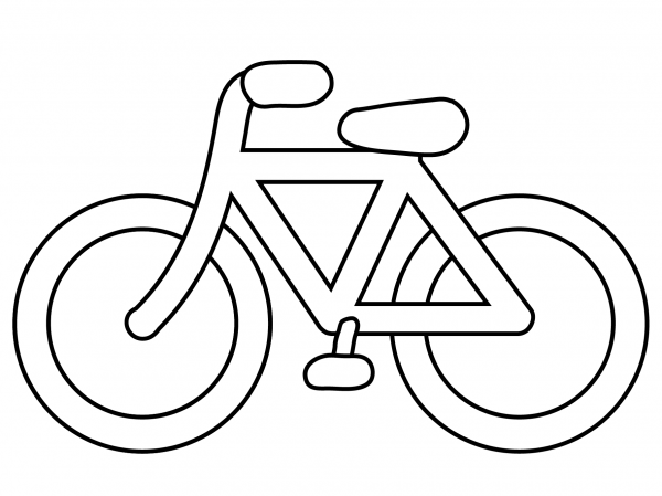 Bicycle Emoji coloring page image