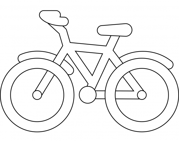 Bicycle Emoji coloring page image