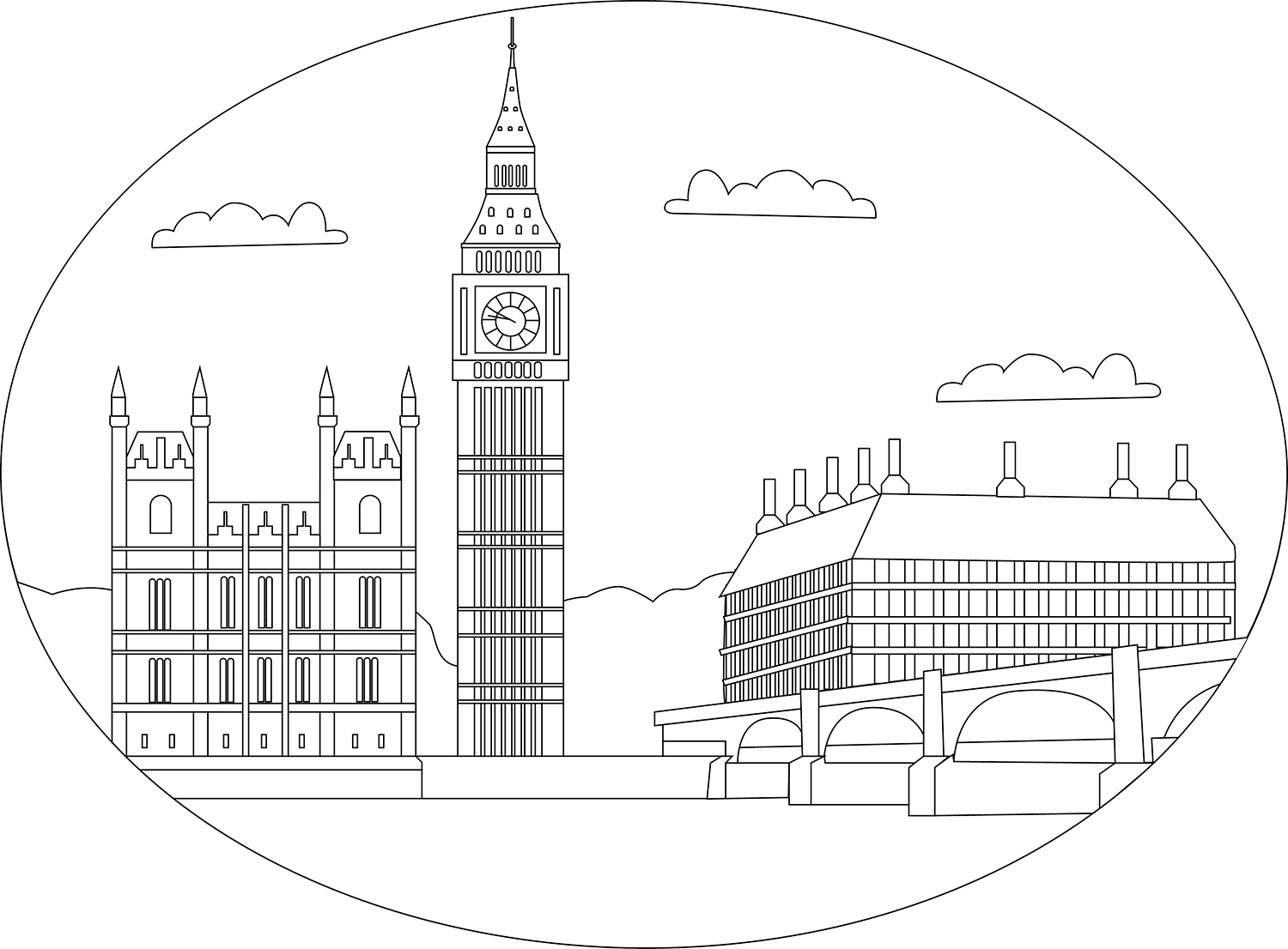 Big Ben coloring page - ColouringPages