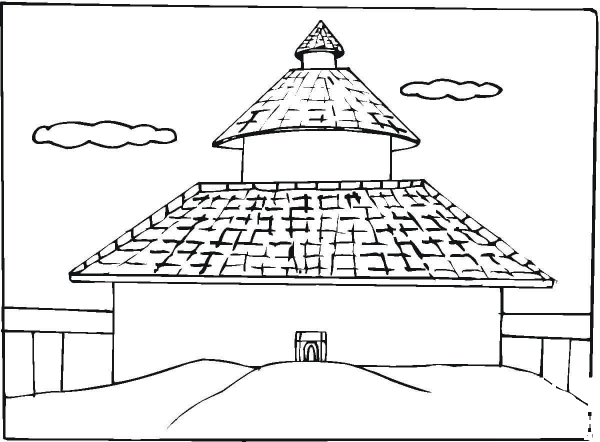 Big Bungalow  coloring page image