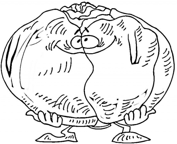 Big Cabbage  coloring page image