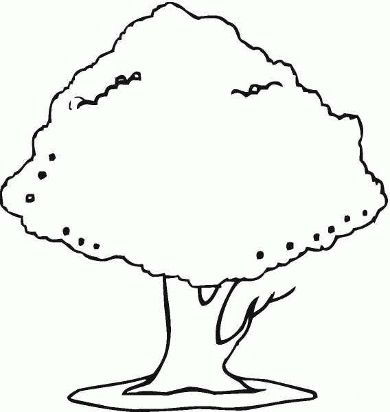 Big Cherry Tree coloring page image
