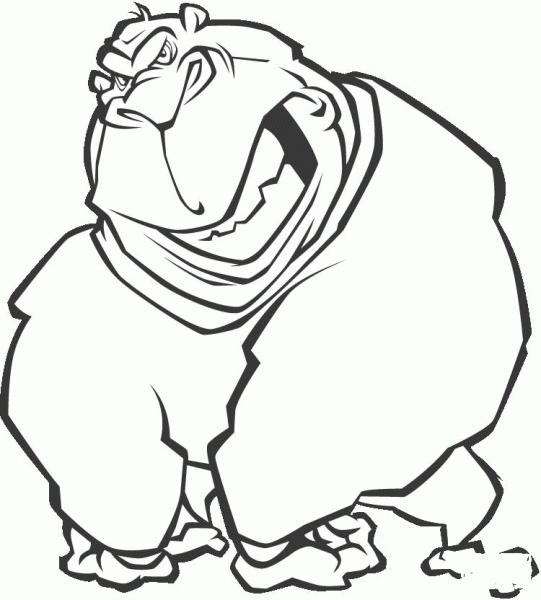 Big Gorilla Illustration coloring page image