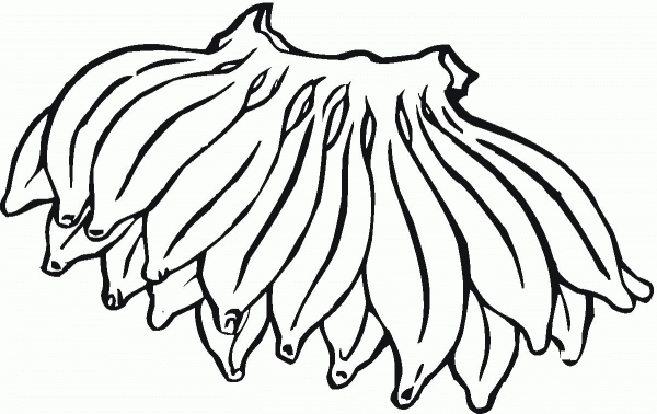 Big Hand of Bananas coloring page image
