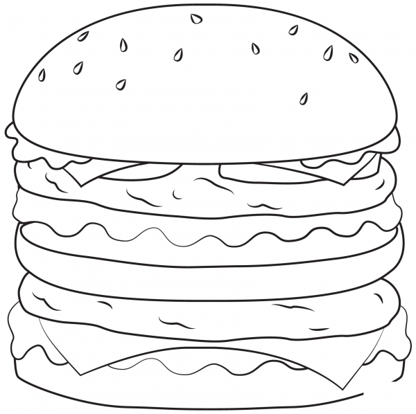 Big Mac coloring page image
