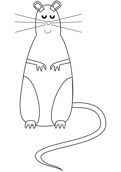 Big Mouse coloring page image