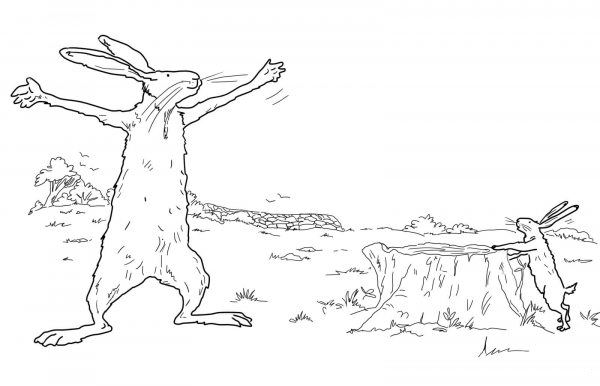 Big Nutbrown Hare Had Even Longer Arms coloring page image
