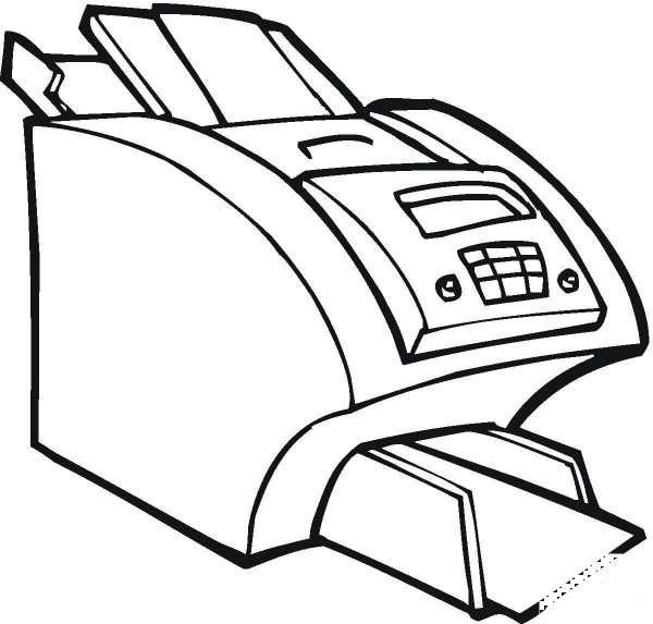 Big Printer For The Office  coloring page image