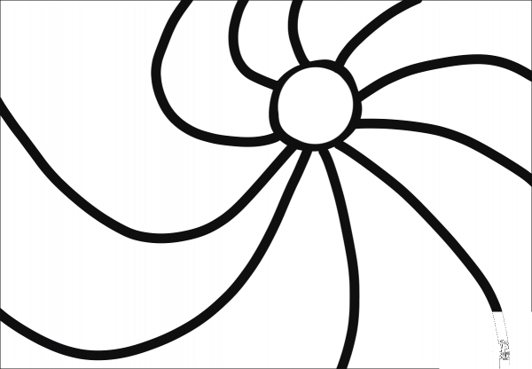 Big Wheel by Alexander Calder coloring page image