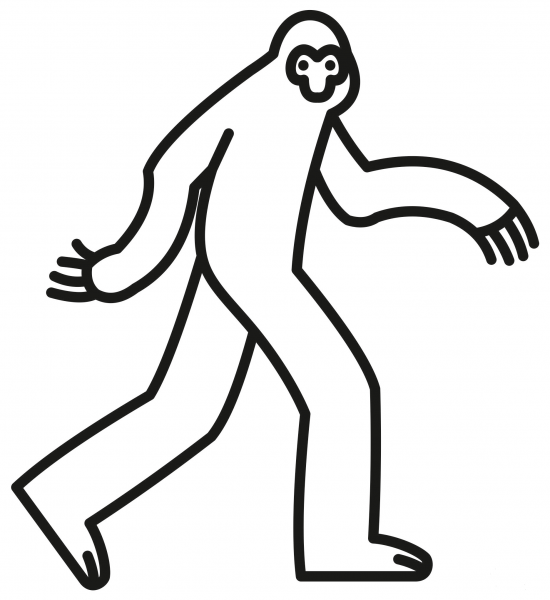 Bigfoot coloring page image