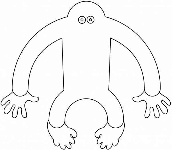 Bigfoot coloring page image