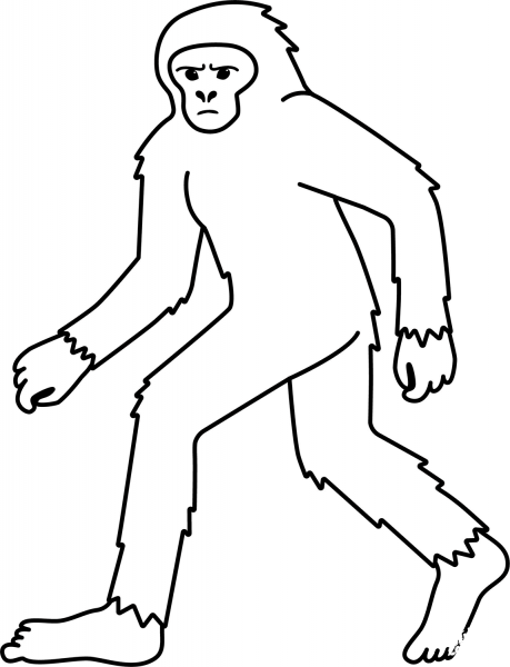 Bigfoot coloring page image