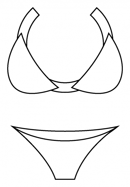 Bikini Emoji coloring page image