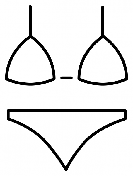 Bikini Emoji coloring page image