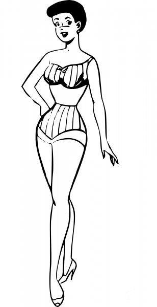 Bikini Or Underwear coloring page image