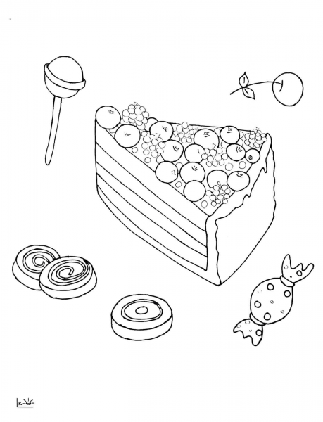 Bilberry Pie coloring page image